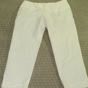 Dolce & Gabbana Wm Size 32x27 Ivory Fully Lined Cotton Straight Leg Dress Pants